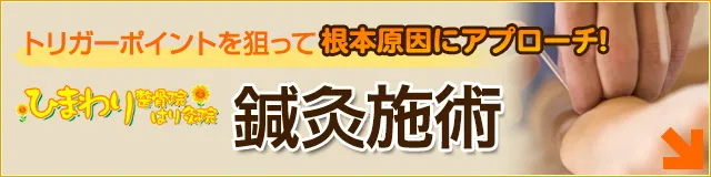 トリガーポイントを狙って根本改善 鍼灸施術